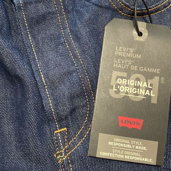 Levi’s 501 ORIGINAL HIGH RISE STRAIGHT LEG FIT WITH A BUTTON FLY SZ W24 L32 - Picture 2 of 8